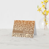 Safari Leopard Note Card Karte (Gelbe Blume)