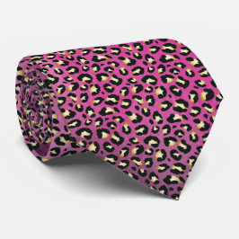 Safari Leopard Print Hot Pink Rosetts Krawatte