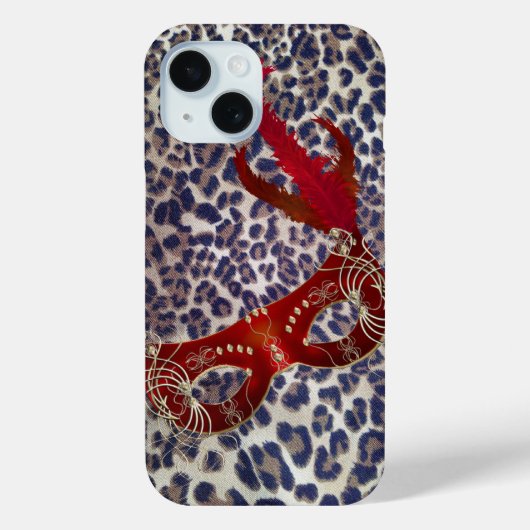 Safari Leopard Print Venice Maskenbildnis Case-Mate iPhone Hülle (Rückseite)