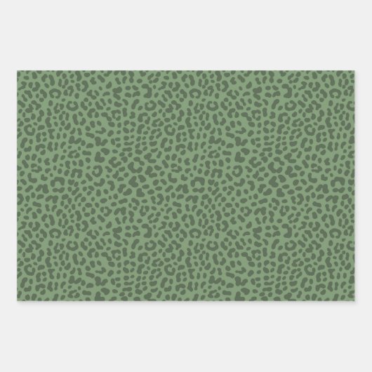 Safari Leopard Print Wrapping Paper Sheets Geschenkpapier Set (Vorderseite 3)