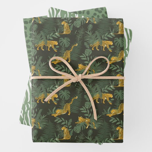 Safari Leopard Print Wrapping Paper Sheets Geschenkpapier Set (Beispiel)
