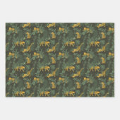 Safari Leopard Print Wrapping Paper Sheets Geschenkpapier Set (Vorderseite)