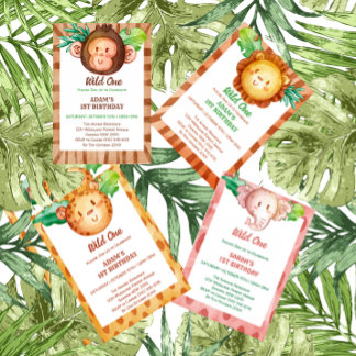 Safari Leopard Wild einen Geburtstag Einladung