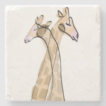 Safari Liebe Giraffe Untersetzer
