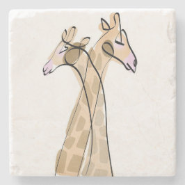 Safari Liebe Giraffe Untersetzer