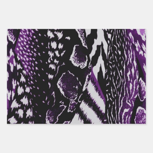 Safari Lila Geschenkpapier Set (Vorderseite 3)