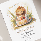 Safari Lion 1. Geburtstag Einladung