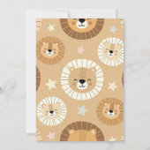 Safari Lion Baby Shower Einladung (Rückseite)