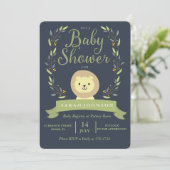 Safari Lion Baby Shower Einladung (Stehend Vorderseite)