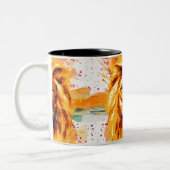 Safari Lion Coffee Tasse | Farbiger Löwencup (Links)