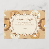 Safari Lion Diapper Raffle Begleitkarte (Vorderseite)
