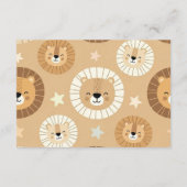 Safari Lion Diapper Raffle Begleitkarte (Rückseite)