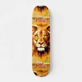 Safari Lion | Farbiges Löwenskateboard Skateboard