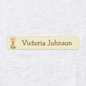Safari Lion Giraffe Elephant Zebra Girl Name Kinde Etiketten (Design 2)