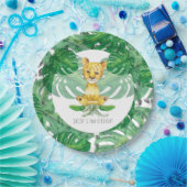 Safari Lion Illustration Personalisiert Pappteller (Party)