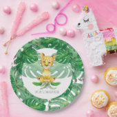 Safari Lion Illustration Personalisiert Pappteller (Party)