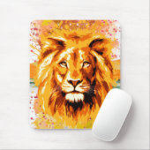 Safari Lion Mouse Pad | Farbige Löwenmousepad Mousepad (Mit Mouse)