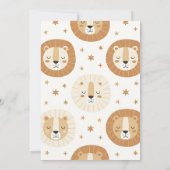 Safari Lion Neutral Baby Shower Einladung (Rückseite)