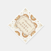 Safari Lion Neutral Baby Shower Serviette (Ecke)