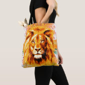 Safari Lion Tote Bag | Zeichnend Löwe Tasche (Von Nahem)