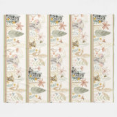 Safari Lion Zebra Elephant Jungle Foliage Baby Boy Fleecedecke (Vorderseite (Horizontal))