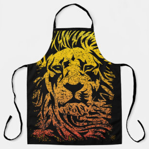 Safari Lion Zeichnend Löwe Abstrakte Kunst Schürze