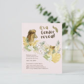 Safari Lions GENDER REVEAL Baby Shower Einladungen (Stehend Vorderseite)