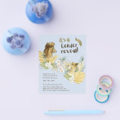 Safari Lions GENDER REVEAL Baby Shower Einladungen Flyer (Einzeln)