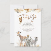 Safari Little Animals Jungle Vielen Dank Dankeskarte (Vorderseite)