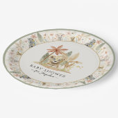 Safari Little King Lion Zebra Giraffe Baby Dusche Pappteller (Schrägansicht)