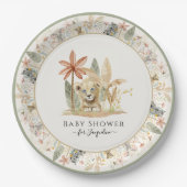 Safari Little King Lion Zebra Giraffe Baby Dusche Pappteller (Vorderseite)
