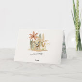 Safari Little King Lion Zebra Giraffe Boy Shower Karte (Rückseite)