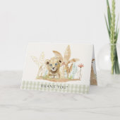 Safari Little King Lion Zebra Giraffe Boy Shower Karte (Vorderseite)