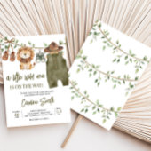 Safari Little Wild One Baby Clothes Baby Dusche Einladung