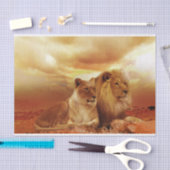 Safari Löwe-Papiertaschentuch Seidenpapier (Handwerk)