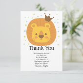 Safari-Löwendschungel, Tierbeispiel Dankeskarte (Stehend Vorderseite)