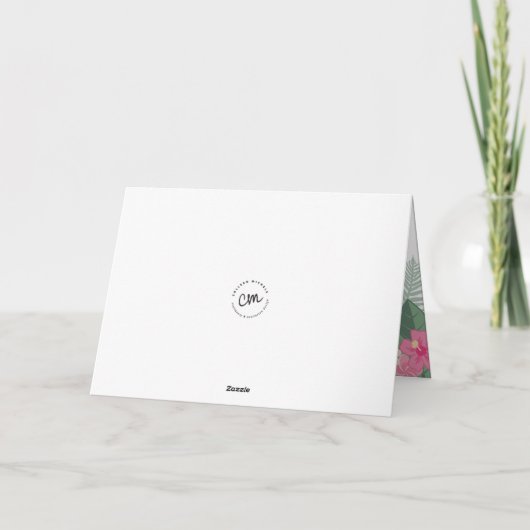 Safari Mädchen danke Karte (Rückseite)