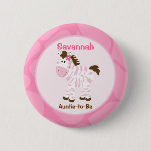 Safari-Mädchen kundengebundener Button