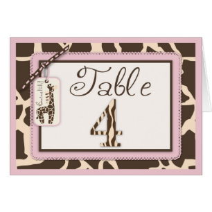 Safari-Mädchen-Tabellen-Karte 4