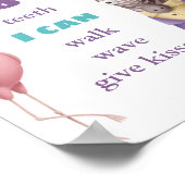 Safari Milestone First Birthday Board Poster (Ecke)