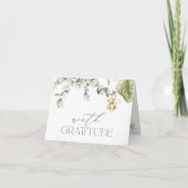 Safari Monkey Baby Dusche Dankeskarte (Vorderseite)