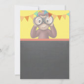 Safari Monkey Einladung zum Geburtstag (Rückseite)