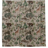 Safari-Muster Duschvorhang (Vorderseite)