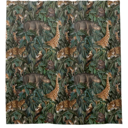 Safari-Muster Duschvorhang (Vorderseite)
