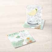 Safari Niedlich Baby Animals Themed Baby Dusche Pa Rechteckiger Pappuntersetzer (Vor Ort)