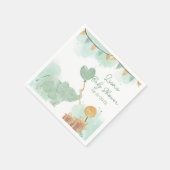 Safari Niedlich Baby Animals Themed Baby Dusche Pa Serviette (Ecke)