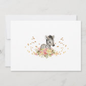 Safari Niedlich Baby Zebra Wild Baby Shower Einladung (Rückseite)