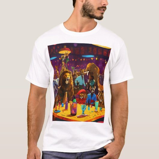 Safari Night: African Animals Party T-Shirt (Vorderseite)