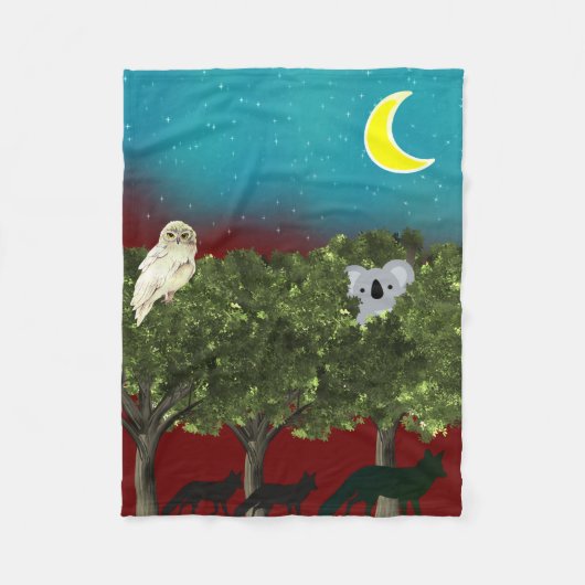 Safari Night Fleece Blanket (Vorderseite)