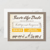 Safari oder Zoo Wildlife Save the Date Postkarten (Vorne/Hinten)